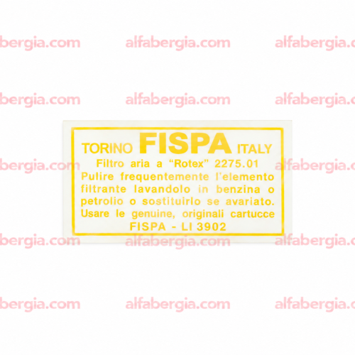 Adesivo filtro aria Fispa LI 3902