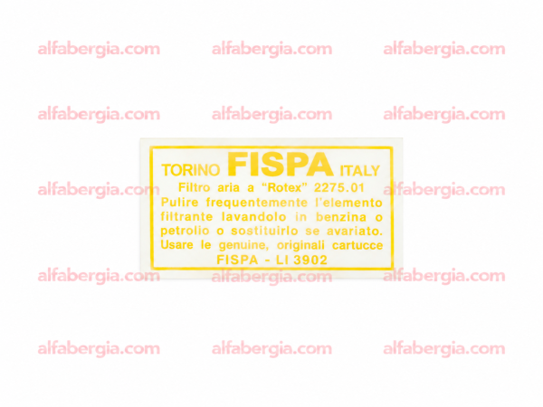 Adesivo filtro aria Fispa LI 3902