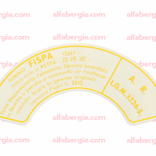 Adesivo filtro aria Fispa LI 3015